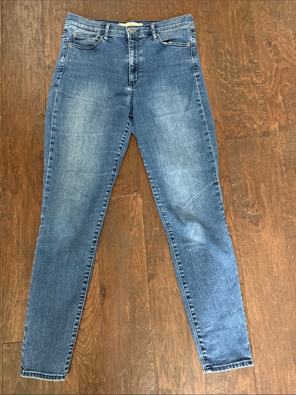 High-Rise Women's Denim Skinny Jeans in Blue